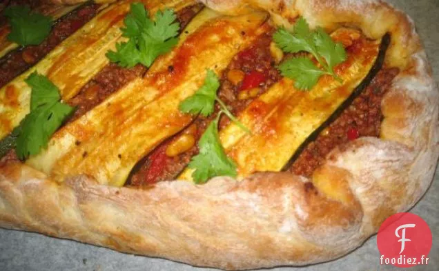 Pide d'Agneau Marocain et Courgettes
