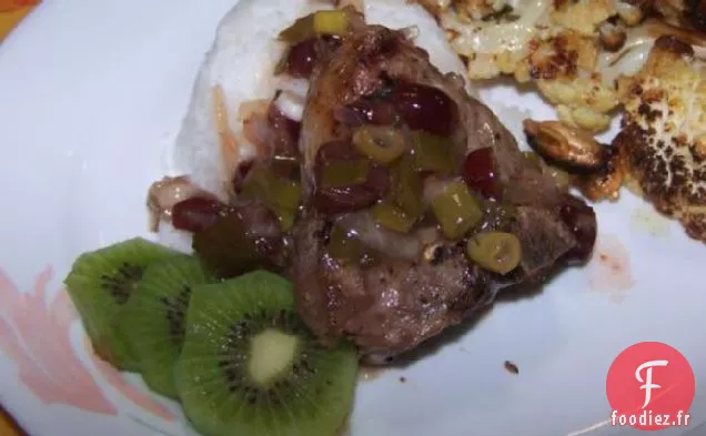 Côtelettes D'Agneau À La Sauce Aux Canneberges
