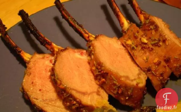 Carré d'Agneau à la Moutarde et au Romarin