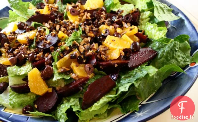 Salade De Betteraves, Oranges, Olives Et Noix