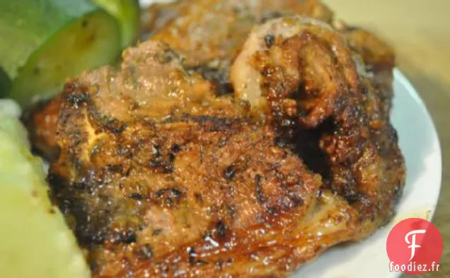 Côtelettes de Longe d'Agneau au Citron et à l'Origan