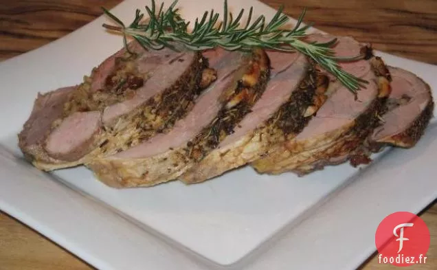 Gigot d'Agneau Farci aux Tomates Séchées et aux Herbes