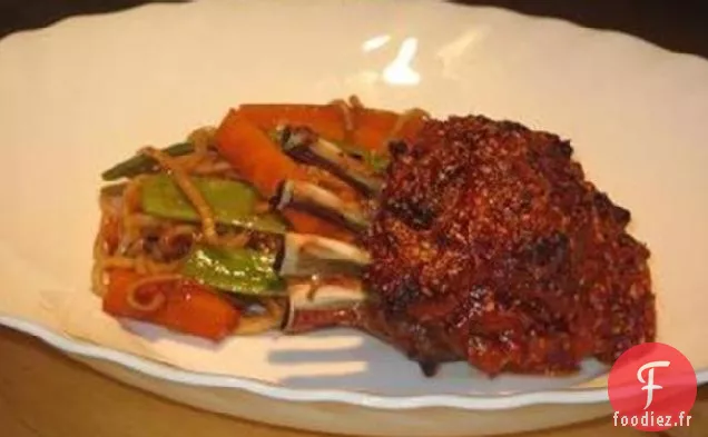 Râteliers D'Agneau En Croûte De Tomates Et Sésame