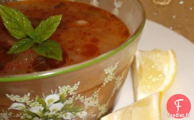 Shorba Libiya - Soupe d'Agneau de Libye et de Pois Chiches