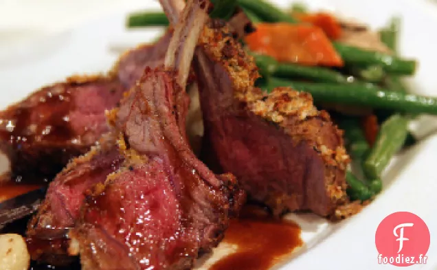 Côtelettes d'Agneau Grillées à la Sauce au Beurre Asiatique