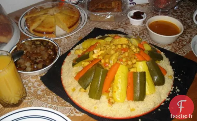 Couscous Ramadan Marocain à la Viande et aux Légumes