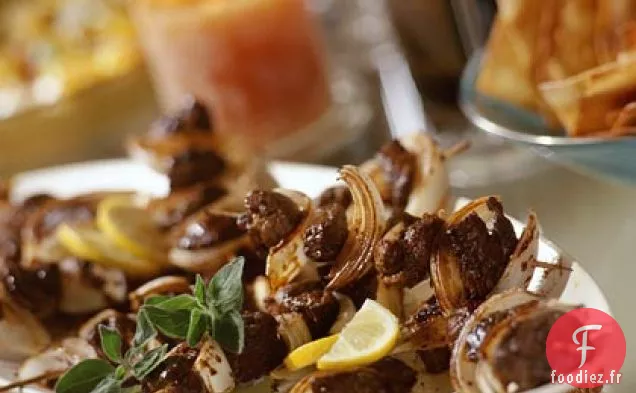 Brochettes aux Oignons et Mélasse de Grenade