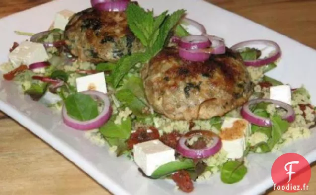 Hamburgers d'Agneau, Épinards, Feta
