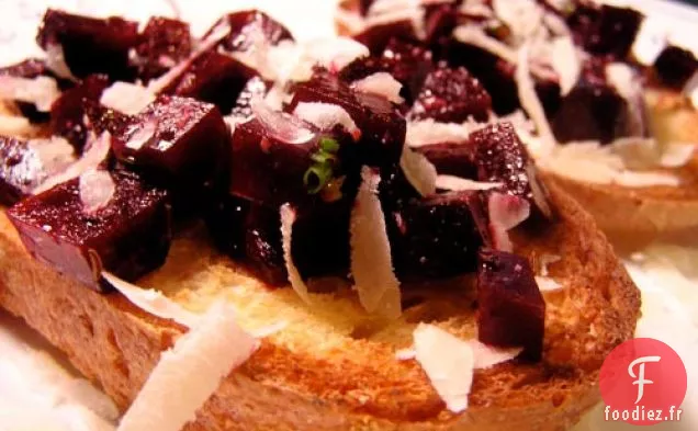 Dîner Ce soir : Bruschetta aux Betteraves Rôties