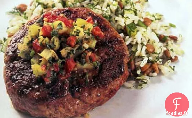 Hamburgers d'Agneau au Chutney de Tomates Rouges et Vertes