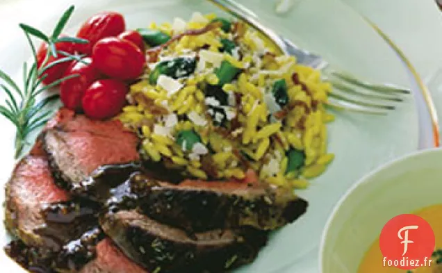 Gigot d'Agneau Rôti au Beurre de Fenouil