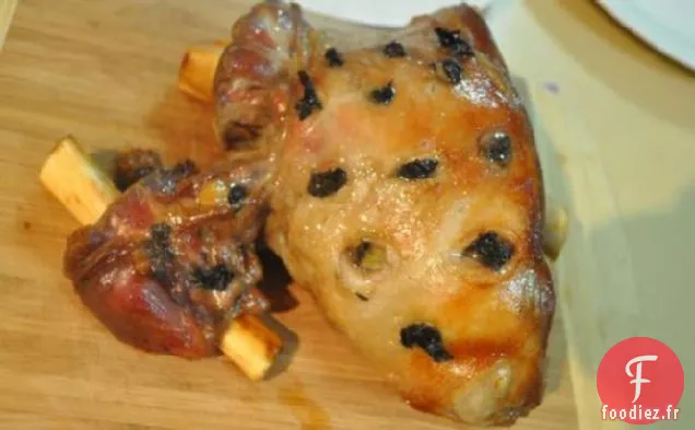 Gigot d'Agneau Rôti Lentement À l'Origan et au Citron
