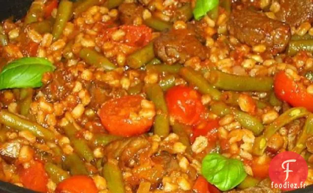 Ragoût d'Agneau et Haricots Verts À l'Épeautre (farro)