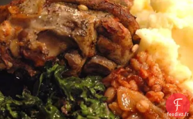Jarrets D'Agneau Braisés À L'Orge