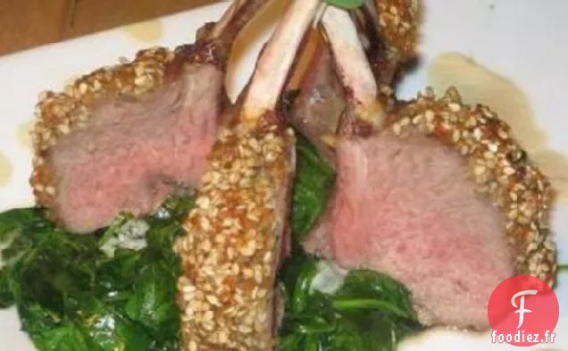 Râteliers d'Agneau Asiatiques à la Sauce au Sésame