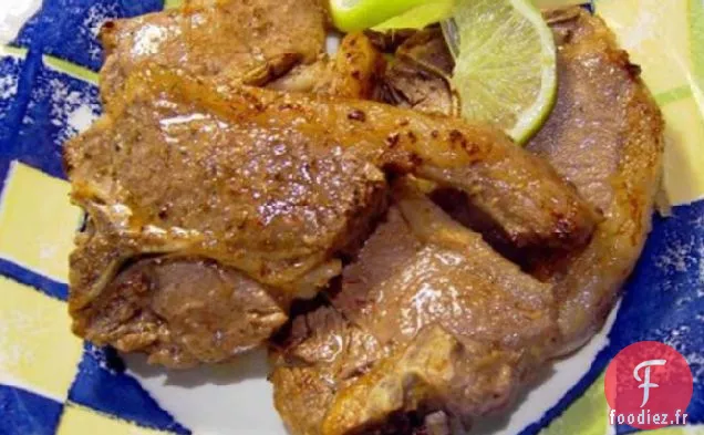 Côtelettes d'Agneau Marinées au Citron, au Thym et à l'Ail