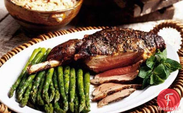 Gigot d'Agneau Rôti aux Herbes