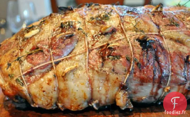 Gigot d'Agneau Rôti au Citron et au Thym
