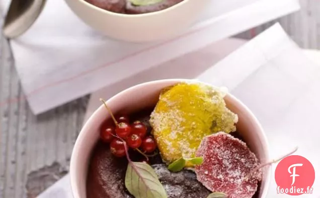 Gâteaux De Pudding Au Chocolat Et Aux Betteraves Rôties Sans Gluten
