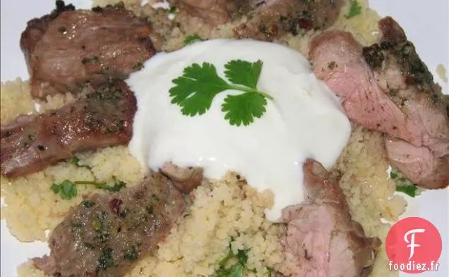 Agneau Épicé Au Couscous À L'Ail