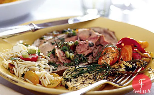 Gigot d'Agneau Rôti à la Salsa Verde