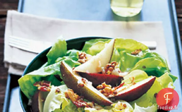 Salade de Poires, Pancetta et Noix
