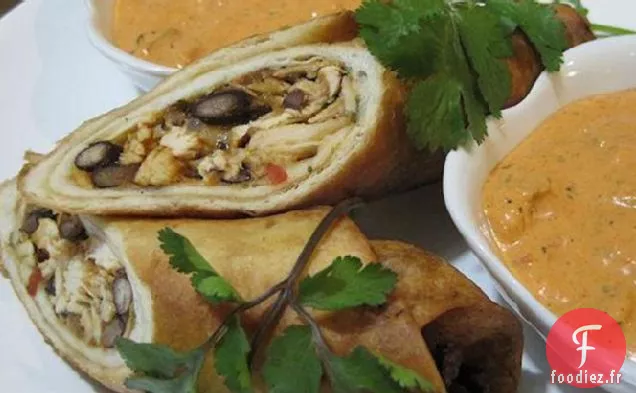 Flautas De Poulet Aux Haricots Noirs