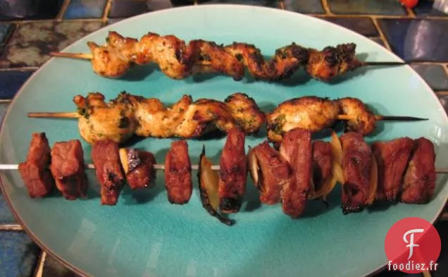 Steak de Jupe Grillé dans des Feuilles de Laitue / Trempette Soya-Gingembre Sau