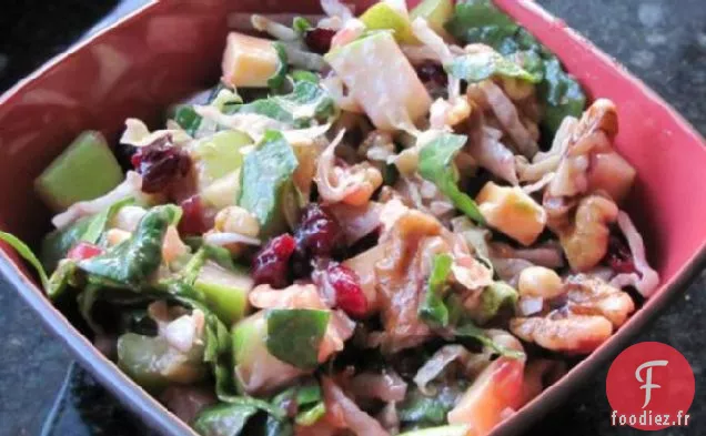 Salade De Pommes À La Vinaigrette Aux Canneberges