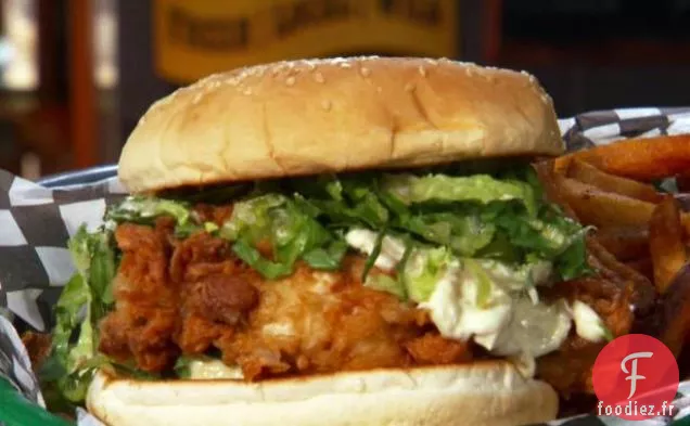 Sandwich Aux Huîtres Frites au Poulet