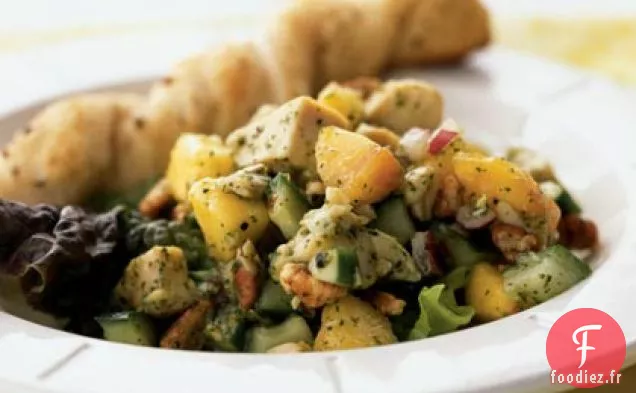 Salade de Poulet aux Nectarines en Vinaigrette à la Menthe