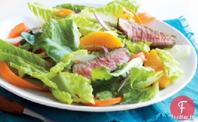 Salade de Steak avec Vinaigrette à l'Orange et au Miel