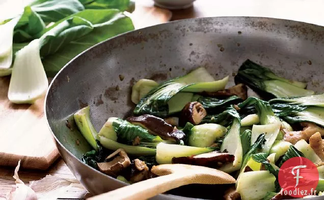 Baby Bok Choy sauté aux champignons Shiitake