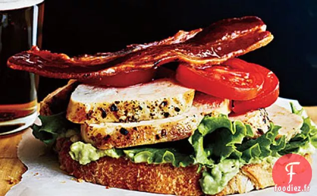 Sandwichs Club au Poulet à Face Ouverte