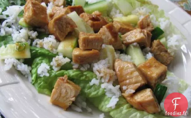 Tasses de Poulet Glacées à l'Orange et à l'Abricot