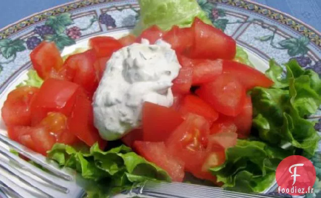 Salade De Tomates Vinaigrette Moutarde-Basilic