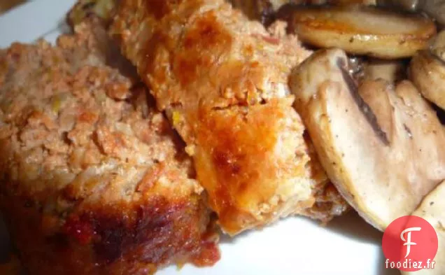 Pain De Viande Aux Champignons Sautés