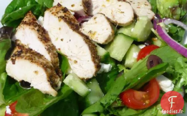 Salade de Poulet Grecque Cuite au Four