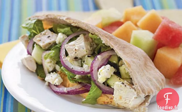 Salade de Poulet Grecque Pitas