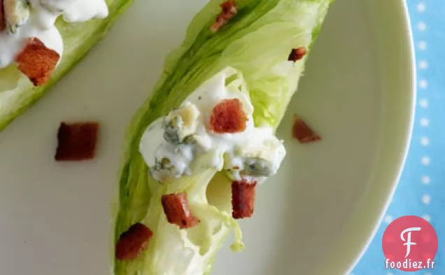 Salade en Coin en une Bouchée au Fromage Bleu et au Bacon