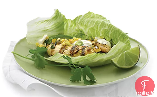 Wraps de Poulet Grillé et de Laitue de Maïs