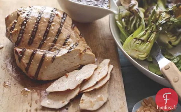 Dinde Grillée Et Bok Choy Avec Sauce Chili-Ail