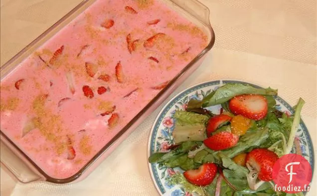 Épinards, Romaine et Fraises avec Vinaigrette Balsamique