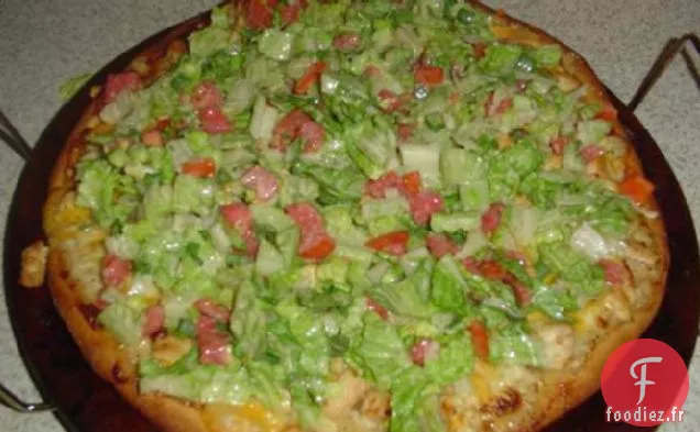 Pizza Salade César au Poulet