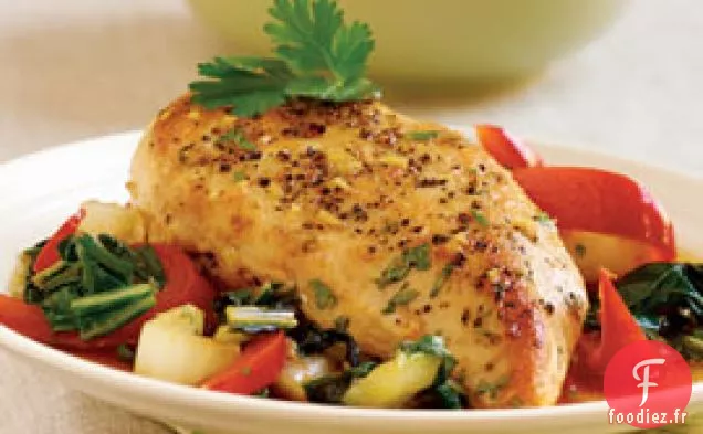 Poulet Au Sésame Au Bok Choy