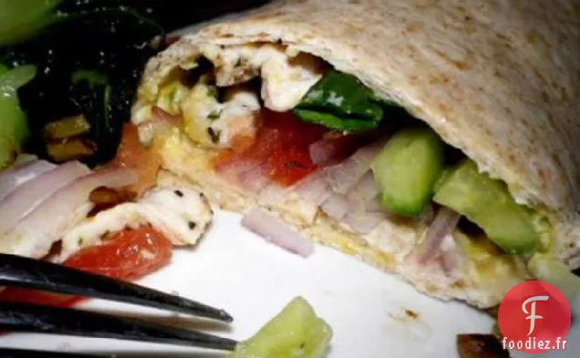 Enveloppement De Poulet Suisse À La Sauce Moutarde Au Miel