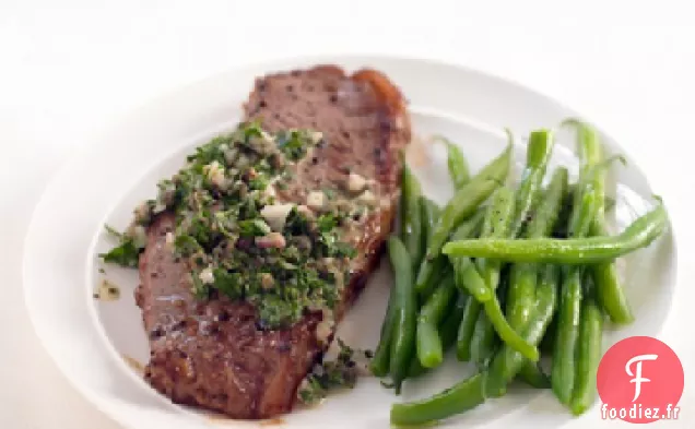 Steak Poêlé avec Salsa Verde