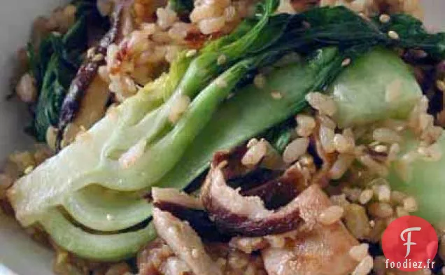 Riz Frit au Poulet avec Bok Choy