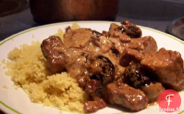 Filet de Porc de Zurie Au Yaourt, Moutarde et Pruneaux