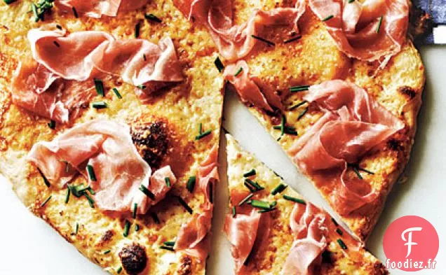 Pizza au Prosciutto avec Sauce Blanche Acidulée